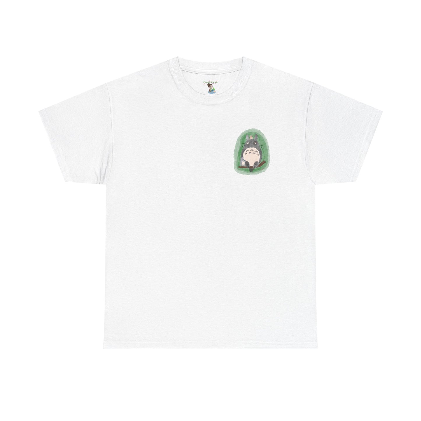 Totoro Pocket Tee - Cute Studio Ghibli Inspired White T-Shirt