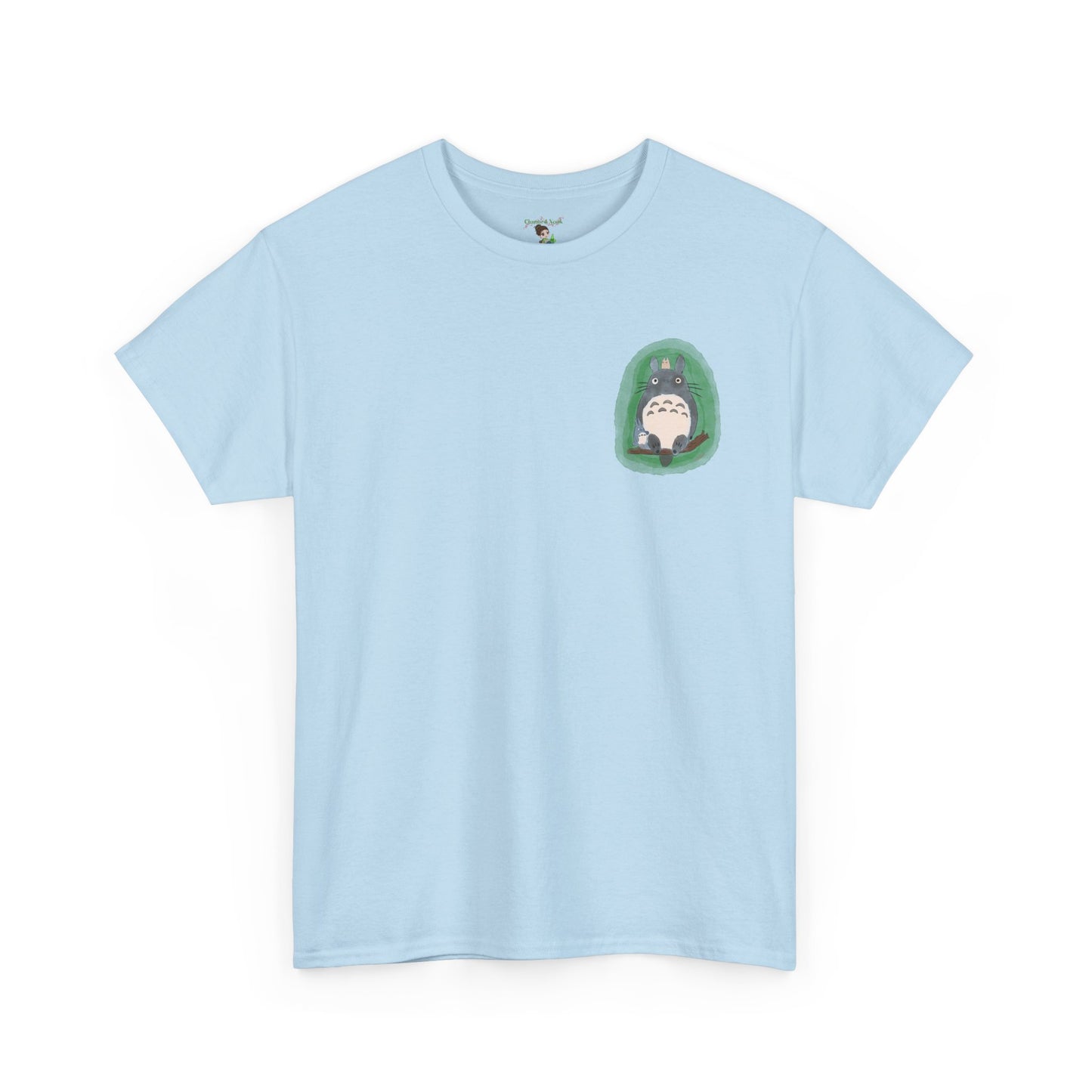 Totoro Pocket Tee - Cute Studio Ghibli Inspired White T-Shirt