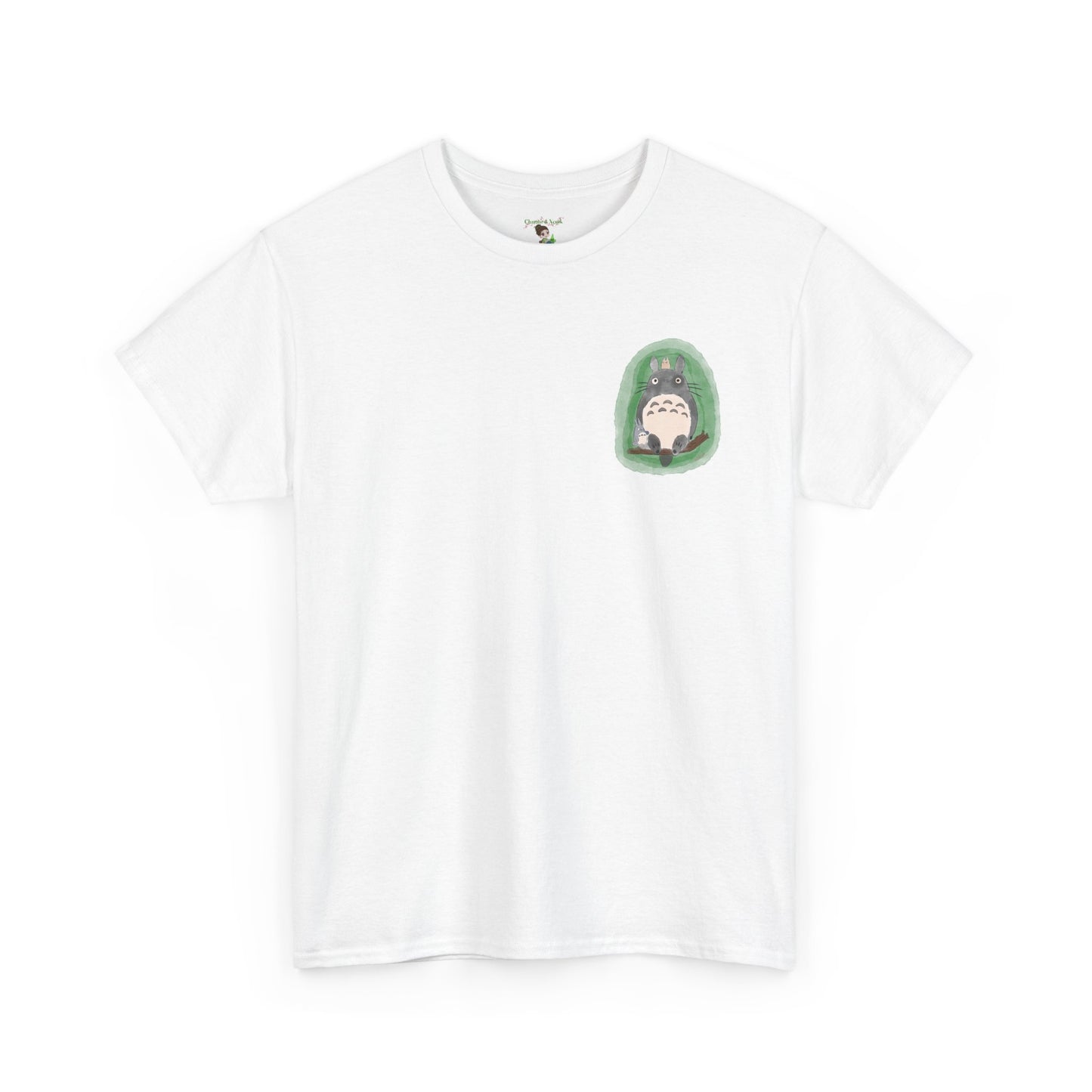 Totoro Pocket Tee - Cute Studio Ghibli Inspired White T-Shirt