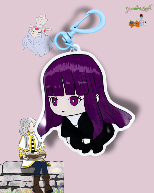 B-Grade Fern Chibi Acrylic Keychain — Double-Sided (3.5” / 88.9 mm)